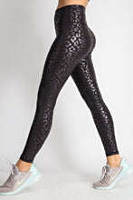 Load image into Gallery viewer, Shimmery Leopard Yoga Pants
